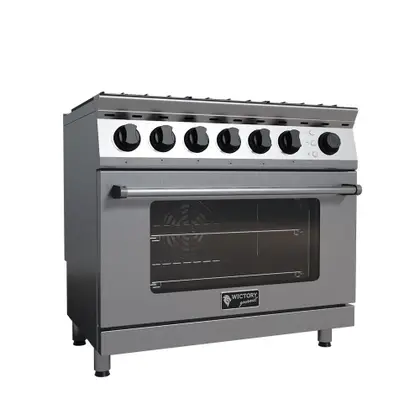 Fogão Industrial 6 Bocas Wictory Digital a Gás Natural Inox 304 220V WGFA-6