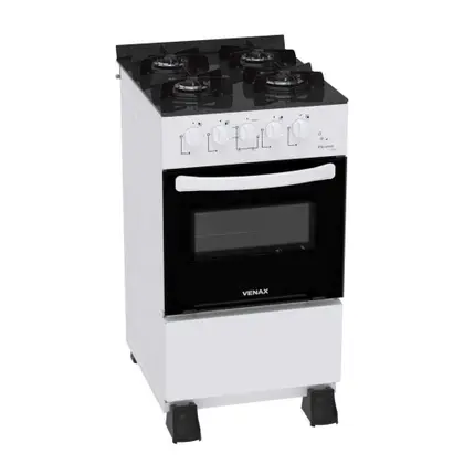 Fogão de Piso 4 Bocas Venax Picasso Line Mesa de Vidro Acendimento Automático Cor Branco
