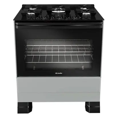 Fogão de Piso 5 Bocas Mueller com Mesa de Vidro a Gás MFV5BF