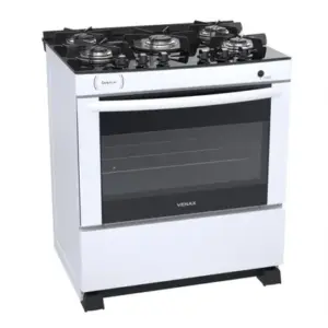 Fogão de Piso 5 Bocas Venax Delplus Vitreo BL a Gás Branco Fogão de Piso 5 Bocas Venax Delplus Vitreo BL a Gás Branco