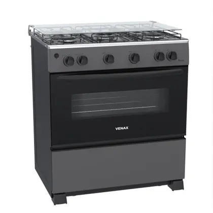 Fogão de Piso 5 Bocas Venax Picasso GIII a Gás Grafite