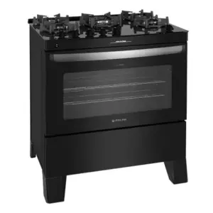 Fogão de Piso 5 Bocas Atlas Agile Up Glass a Gás com Acendimento Automático Fogão de Piso 5 Bocas Atlas Agile Up Glass a Gás com Acendimento Automático