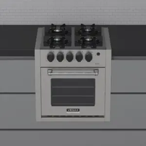 Fogão de Embutir 4 Bocas Venax Gaudi Line Cor Inox Fogão de Embutir 4 Bocas Venax Gaudi Line Cor Inox