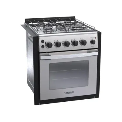 Fogão de Embutir 4 Bocas Venax Gaudi Platinum GII Cor Inox Gás GLP
