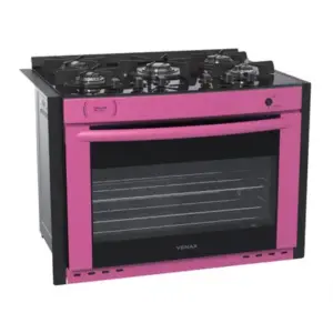Fogão de Embutir 5 Bocas Venax Gaudi Prisma Vitreo BL a Gás Pink Gás GLP Fogão de Embutir 5 Bocas Venax Gaudi Prisma Vitreo BL a Gás Pink Gás GLP