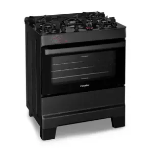 Fogão de Piso 5 Bocas Esmaltec Ideal Top Glass a Gás com Mesa de Vidro, Forno 84L Limpa Fácil e Acendimento Automático Preto Bivolt T5VAP Fogão de Piso 5 Bocas Esmaltec Ideal Top Glass a Gás com Mesa de Vidro, Forno 84L Limpa Fácil e Acendimento Automático Preto Bivolt T5VAP