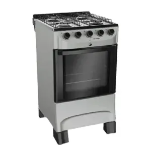 Fogão de Piso 4 Bocas Mueller Mesa Esmaltada Cor Titanium Bivolt MFI4BC