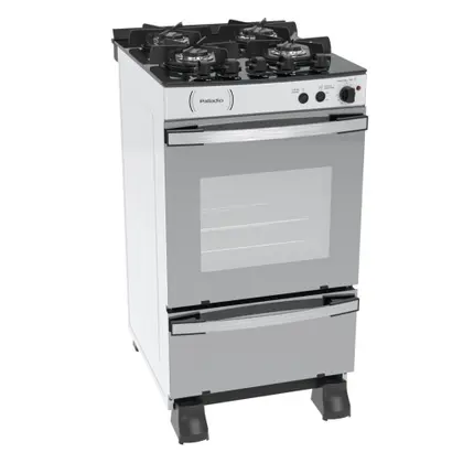 Fogão de Piso 4 Bocas Venax Palladio Vitreo Cor Branco Gás GLP