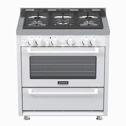 Fogão de Piso 5 Bocas Venax Temis a Gás Branco Gás GLP