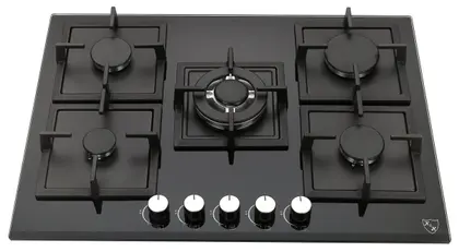 Fogão Cooktop 5 Bocas K&H Top a Gás com Superfície de Vidro Embutida de 30cm
