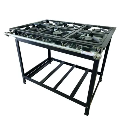 Fogão Industrial 6 Bocas Alcazon Alta Pressão ACZ-010