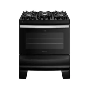 Fogão de Piso 5 Bocas Atlas Agile Up com Mesa de Vidro Preto Bivolt Fogão de Piso 5 Bocas Atlas Agile Up com Mesa de Vidro Preto Bivolt