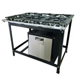 Fogão Industrial 6 Bocas Alcazon Baixa Pressão com Forno 60 Litros e Tampa Inox ACZ-005 + ACZF-001 Fogão Industrial 6 Bocas Alcazon Baixa Pressão com Forno 60 Litros e Tampa Inox ACZ-005 + ACZF-001