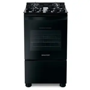 Fogão de Piso 4 Bocas Brastemp Mesa de Vidro e Chama Dupla BFO4XAE Fogão de Piso 4 Bocas Brastemp Mesa de Vidro e Chama Dupla BFO4XAE