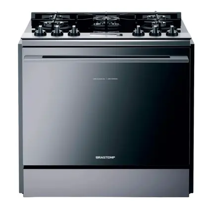 Fogão de Embutir 5 Bocas Brastemp com Mesa de Vidro e Touch Timer com Autodesligamento Cor Inox BYS5VCR