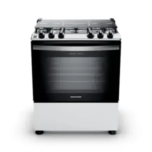 Fogão de Piso 5 Bocas Brastemp com Mesa Inox BFS5NDB Fogão de Piso 5 Bocas Brastemp com Mesa Inox BFS5NDB