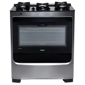 Fogão de Piso 5 Bocas Consul com Trempe de Ferro Fundido, Mesa de Vidro e Acendimento Automático Inox Bivolt CFS5VAR Fogão de Piso 5 Bocas Consul com Trempe de Ferro Fundido, Mesa de Vidro e Acendimento Automático Inox Bivolt CFS5VAR