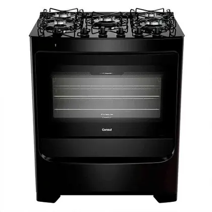Fogão de Piso 5 Bocas Consul com Mesa de Vidro Preto CFS5VBE