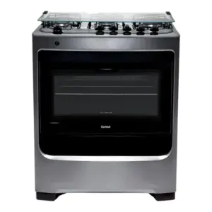 Fogão de Piso 5 Bocas Consul com Botões Removíveis Cor Inox CFS5NAR Fogão de Piso 5 Bocas Consul com Botões Removíveis Cor Inox CFS5NAR