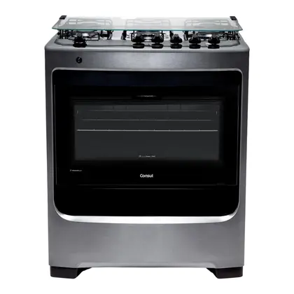 Fogão de Piso 5 Bocas Consul com Botões Removíveis Cor Inox CFS5NAR