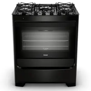 Fogão de Piso 5 Bocas Consul Glass com Acendimento Automático CFS5VBE Fogão de Piso 5 Bocas Consul Glass com Acendimento Automático CFS5VBE