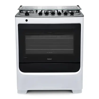 Fogão de Piso 6 Bocas Consul Branco com Botões Removíveis e Vidro Interno Vedado CFS6NAB