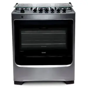 Fogão de Piso 6 Bocas Consul cor Inox com Botões Removíveis e Vidro Interno Vedado CFS6NAR Fogão de Piso 6 Bocas Consul cor Inox com Botões Removíveis e Vidro Interno Vedado CFS6NAR