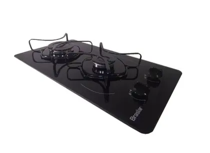 Fogão Cooktop a Gás Braslar 2 Bocas Preto