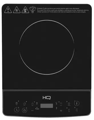 Cooktop Elétrico Luxx Black 2 Bocas 2000W 8 Níveis de Potência 220V HQ