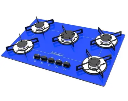 Cooktop a Gás Chamalux Premium 5 Bocas Ultra Chama Bivolt