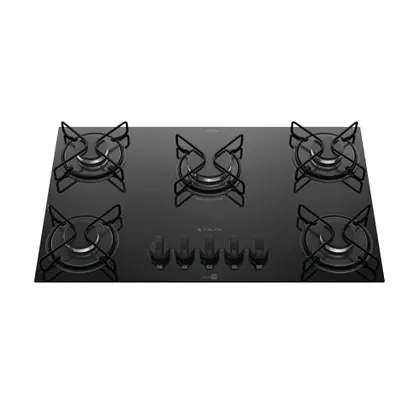 Cooktop a Gás Atlas Agile Up 5 Bocas Mesa Vidro Preto Bivolt