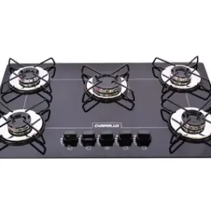 Cooktop a Gás Chamalux 5 Bocas Ultra Chama Preto Bivolt Cooktop a Gás Chamalux 5 Bocas Ultra Chama Preto Bivolt