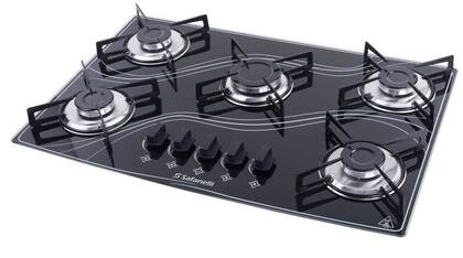 Cooktop a Gás Safanelli Lines 5Q 5 Bocas Preto FCL50