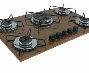 Cooktop a Gás Chamalar XP 5 Bocas Tripla Chama Vidro Bivolt Cooktop a Gás Chamalar XP 5 Bocas Tripla Chama Vidro Bivolt