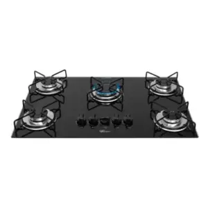 Fogão Cooktop 5 Bocas Fischer a Gás com Mesa de Vidro e Acendimento Superautomático Bivolt 36360-102676