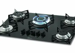 Fogão Cooktop 5 Bocas Fischer a Gás com 3 Chamas Preto Bivolt
