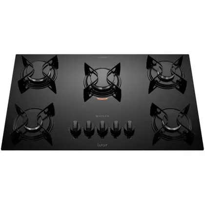 Cooktop a Gás Atlas U Top 5 Bocas Superautomático Vidro Temperado