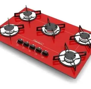 Cooktop a Gás Chamalux 5 Bocas Ultra Chama Vermelho Bivolt Cooktop a Gás Chamalux 5 Bocas Ultra Chama Vermelho Bivolt