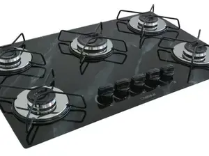 Cooktop a Gás Chamalar Classic 5 Bocas Ultra Chama Marmorizado Preto Cooktop a Gás Chamalar Classic 5 Bocas Ultra Chama Marmorizado Preto