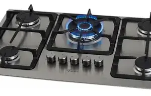 Cooktop a Gás Fischer 5 Bocas Tripla Chama de Embutir Cooktop a Gás Fischer 5 Bocas Tripla Chama de Embutir