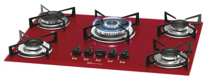 Cooktop a Gás Fischer 5 Bocas Tripla Chama Vermelho Rouge