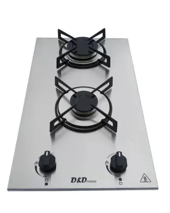 Fogão Cooktop a Gás D&D 2 Bocas Inox Acendimento Automático