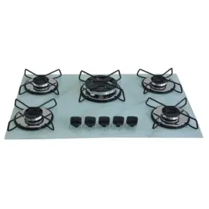 Fogão Cooktop 5 Bocas Chamalar a Gás com Ultra Chama Branco Bivolt Fogão Cooktop 5 Bocas Chamalar a Gás com Ultra Chama Branco Bivolt