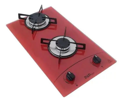 Fogão Cooktop a Gás D&D 2 Bocas Vermelho Acendimento Automático