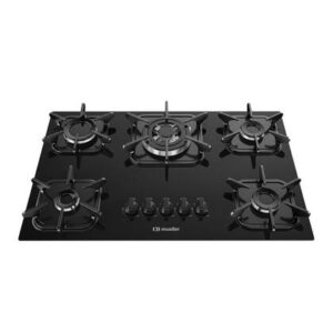 Cooktop a Gás Mueller 5 Bocas Tripla Chama Preto Bivolt Cooktop a Gás Mueller 5 Bocas Tripla Chama Preto Bivolt
