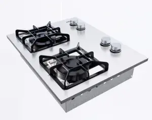 Fogão Cooktop Industrial Sevefort 2 Bocas Inox Chama Dupla
