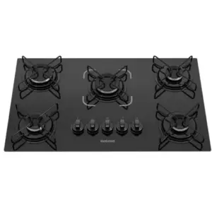 Cooktop a Gás Itatiaia Essencial 5 Bocas Preto Bivolt Cooktop a Gás Itatiaia Essencial 5 Bocas Preto Bivolt