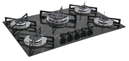 Cooktop a Gás Chamalar Premium 5 Bocas Tripla Chama Mesclado