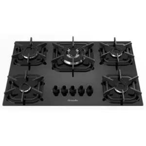 Cooktop a Gás Mueller G5 5 Bocas Tripla Chama Preto Bivolt Cooktop a Gás Mueller G5 5 Bocas Tripla Chama Preto Bivolt