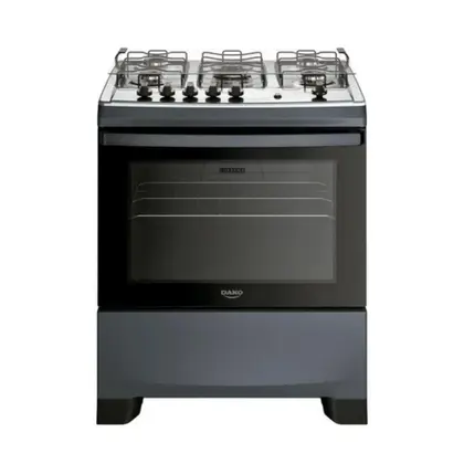 Fogão de Piso 5 Bocas Dako Supreme com Mesa Inox Titanium Bivolt